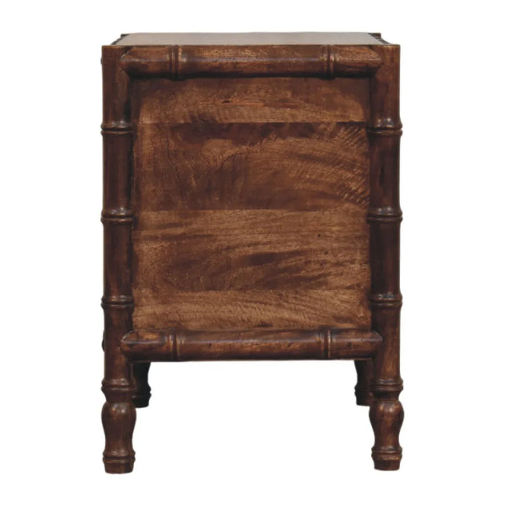 Bamboo Frame Nightstand in Roasted Almond - TidySpaces