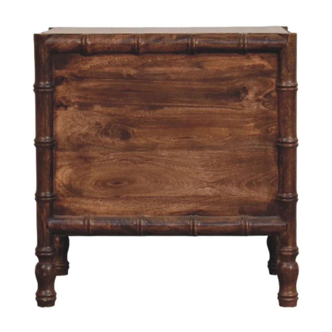 Bamboo Frame Nightstand in Roasted Almond - TidySpaces