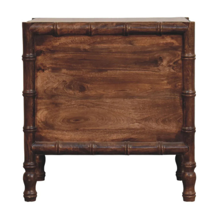 Bamboo Frame Nightstand in Roasted Almond - TidySpaces