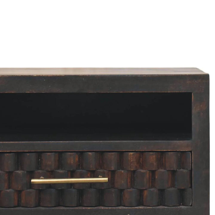 Cadiz Carved Open-Slot Bedside - TidySpaces