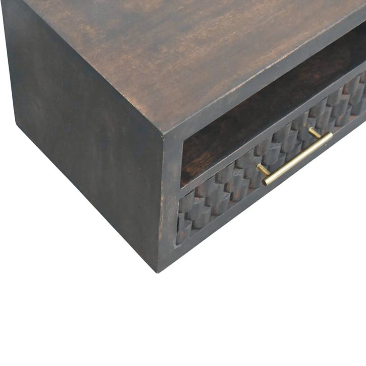 Cadiz Carved Open-Slot Bedside - TidySpaces