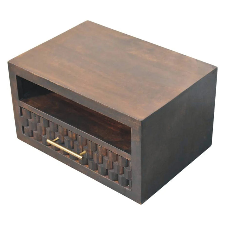 Cadiz Carved Open-Slot Bedside - TidySpaces