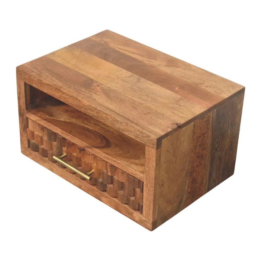 Cadiz Carved Slot-Drawer Bedside - TidySpaces
