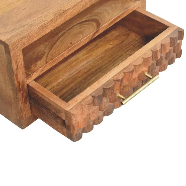 Cadiz Carved Slot-Drawer Bedside - TidySpaces