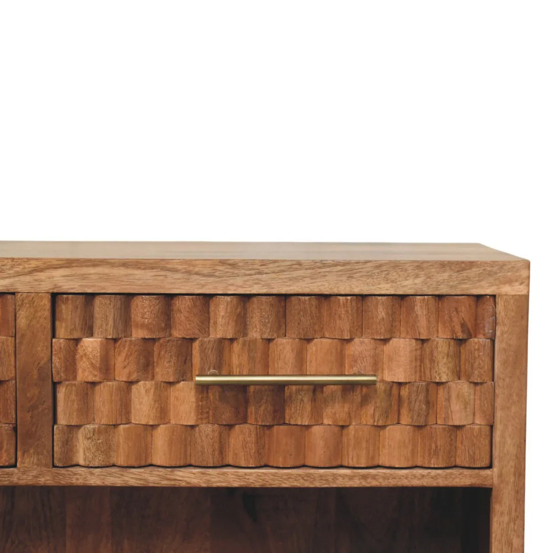 Cadiz Carved Entryway Shoe Cabinet - TidySpaces