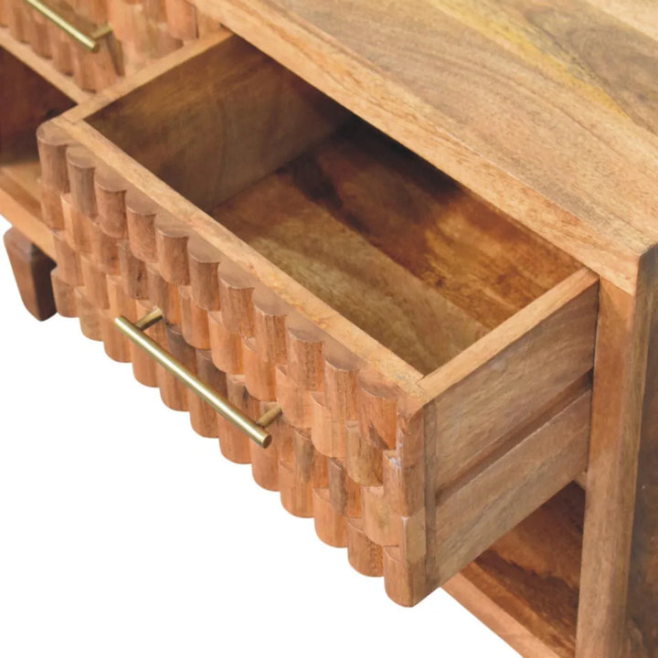 Cadiz Carved Entryway Shoe Cabinet - TidySpaces