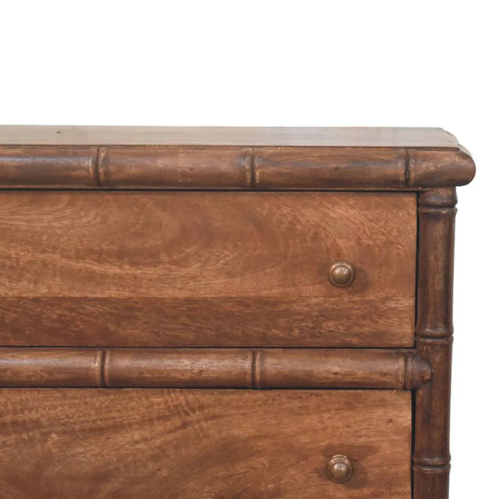 Bamboo Carved 3-Drawer Chest - TidySpaces
