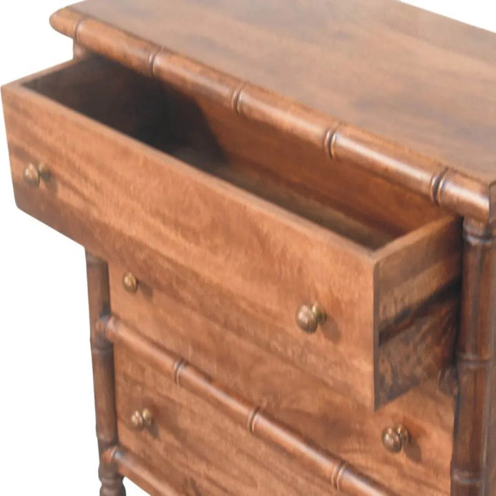 Bamboo Carved 3-Drawer Chest - TidySpaces