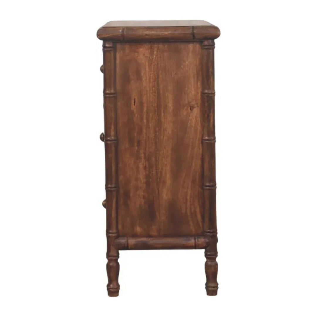 Bamboo Carved 3-Drawer Chest - TidySpaces
