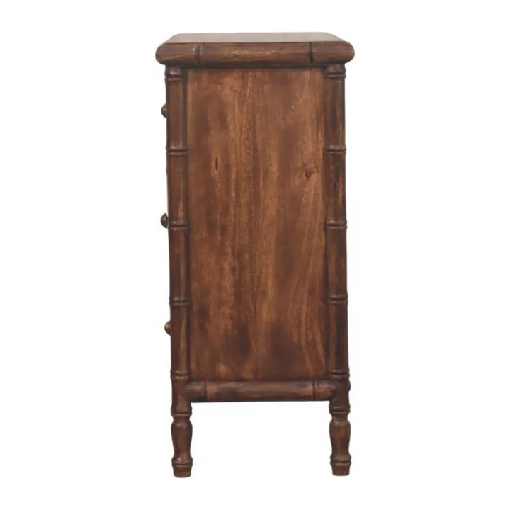 Bamboo Carved 3-Drawer Chest - TidySpaces