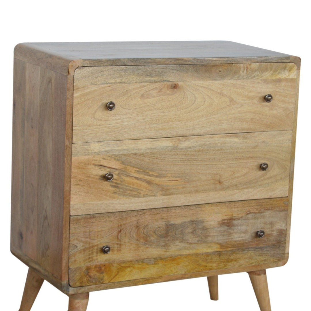 Curved Oak-ish Chest - TidySpaces