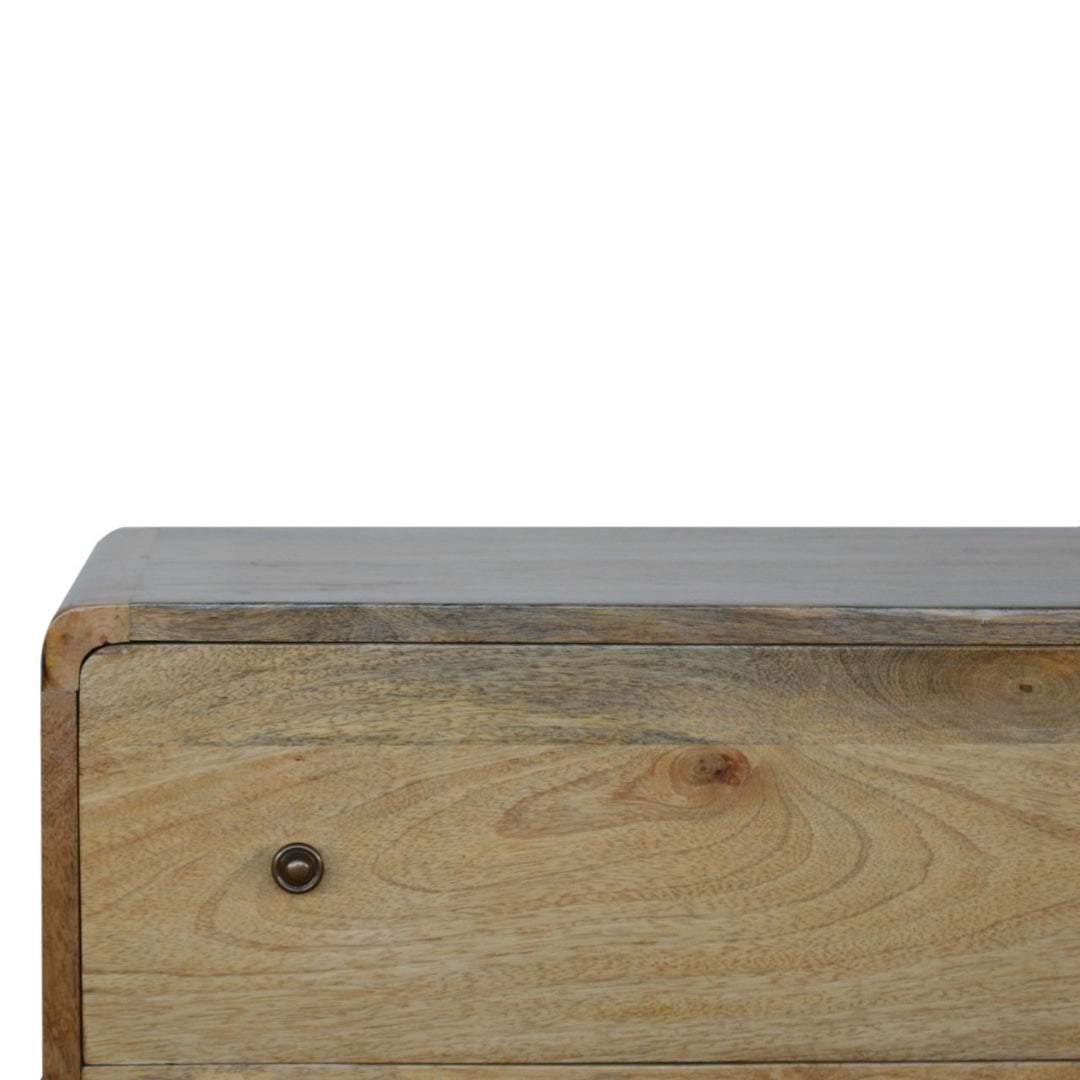 Curved Oak-ish Chest - TidySpaces