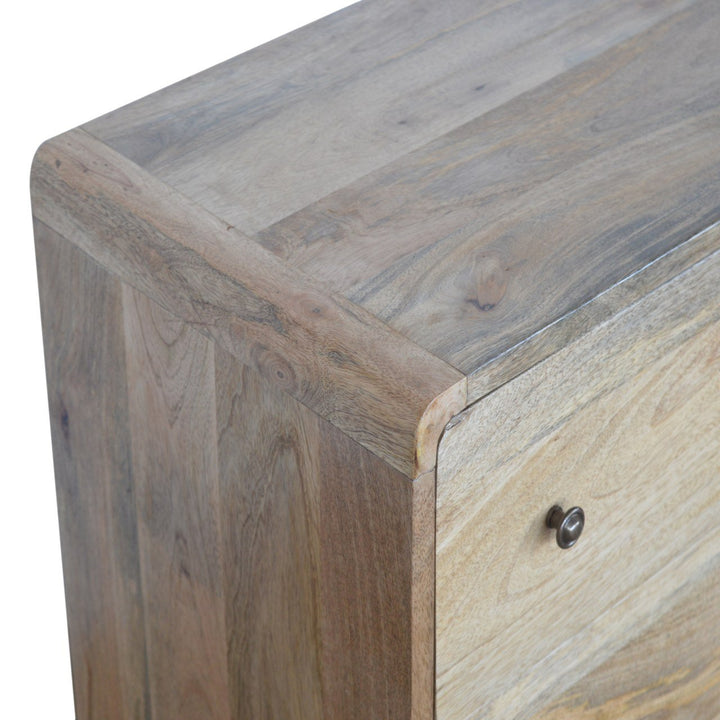 Curved Oak-ish Chest - TidySpaces