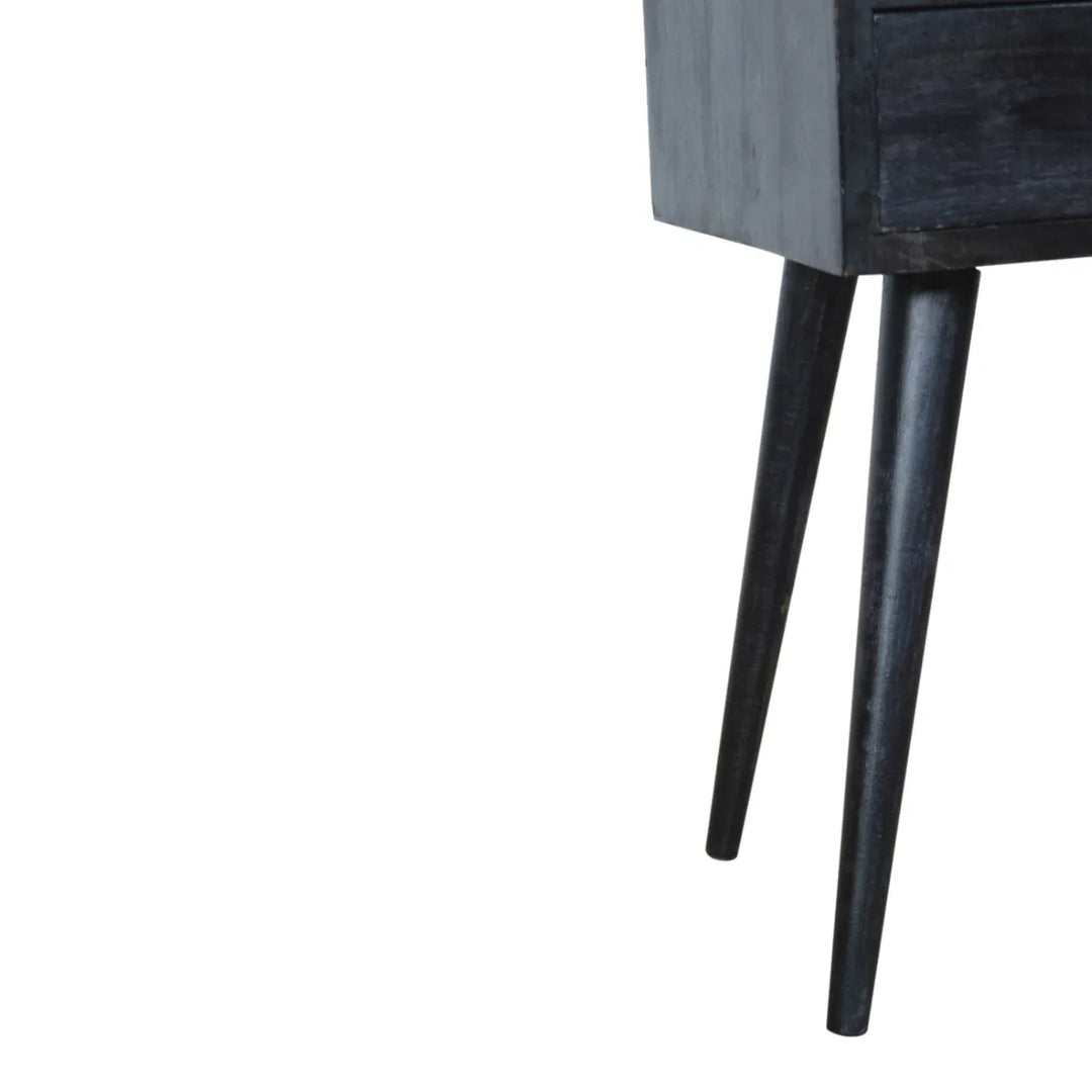 Mini Ash Black Bedside - TidySpaces