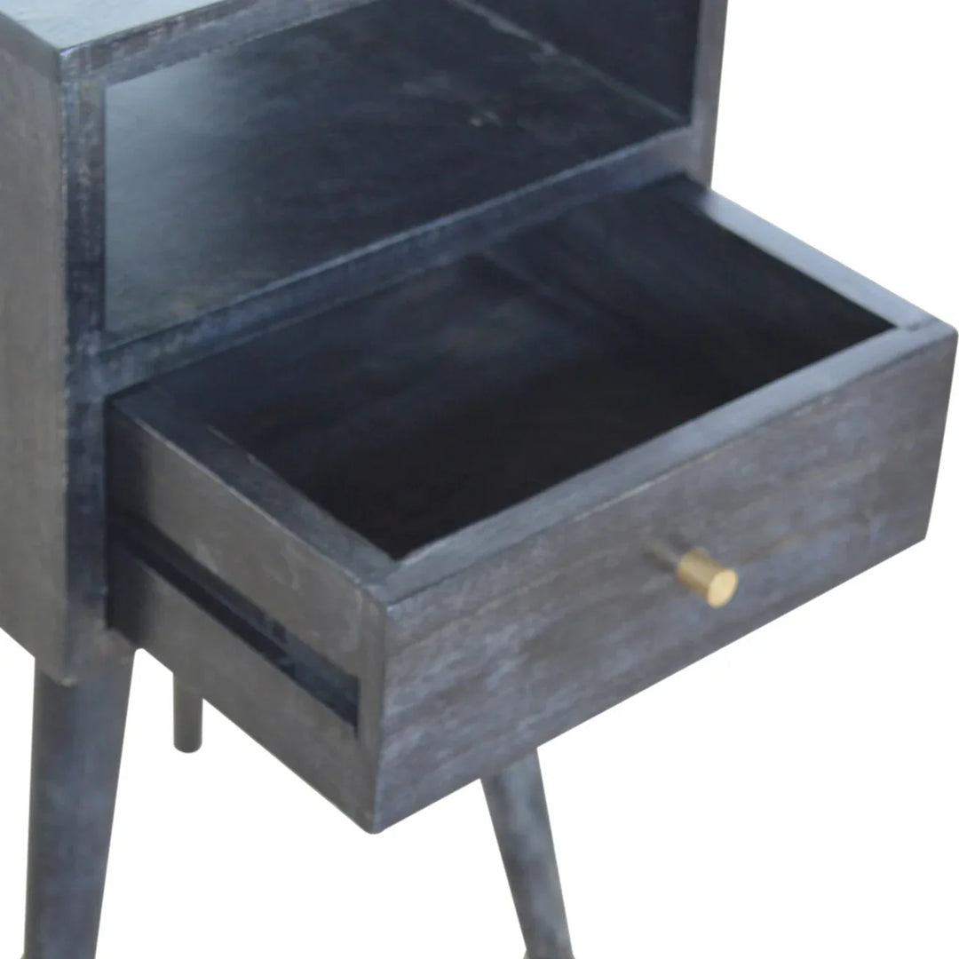 Mini Ash Black Bedside - TidySpaces