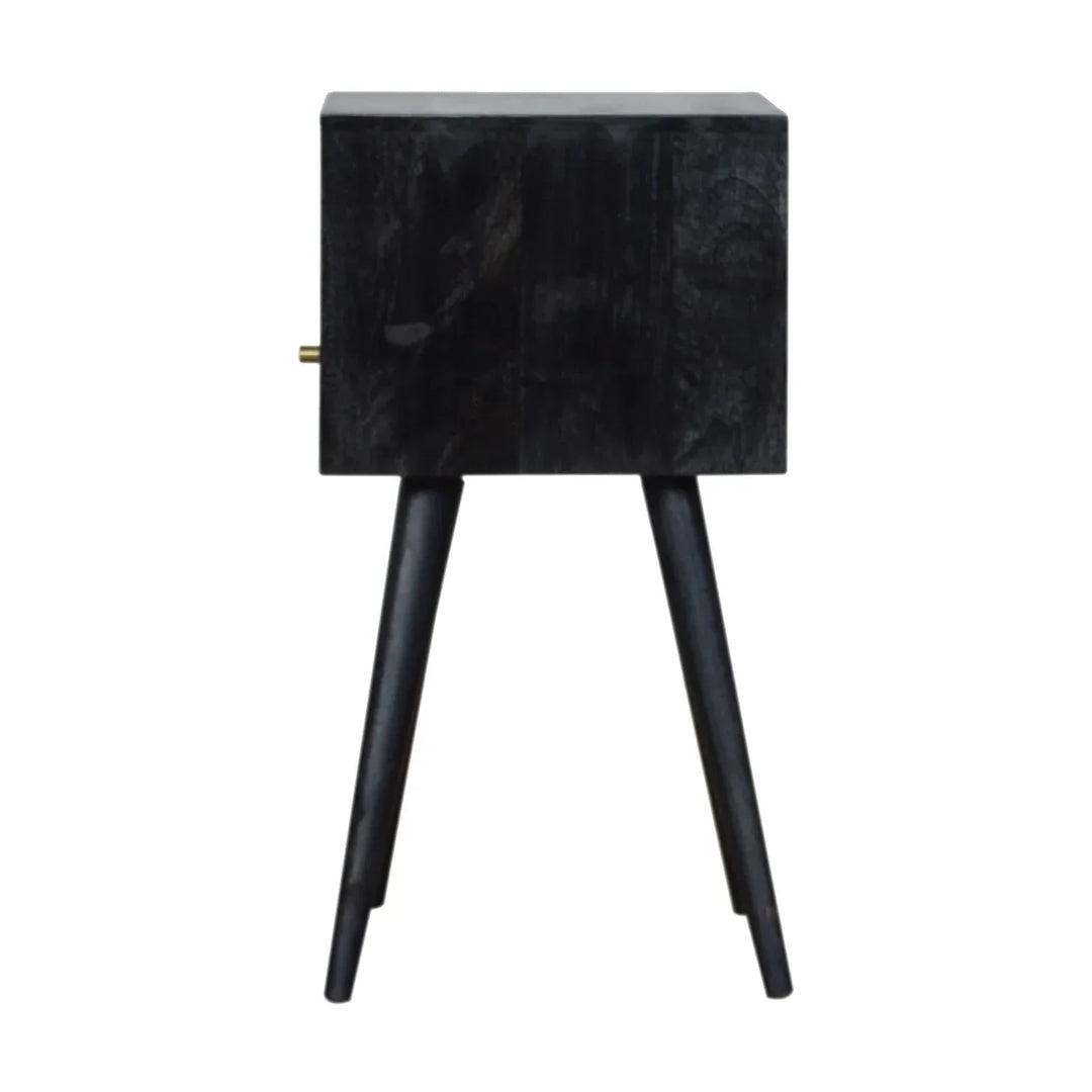 Mini Ash Black Bedside - TidySpaces
