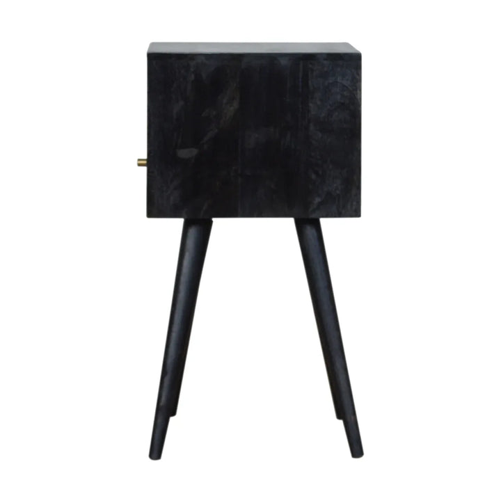 Mini Ash Black Bedside - TidySpaces