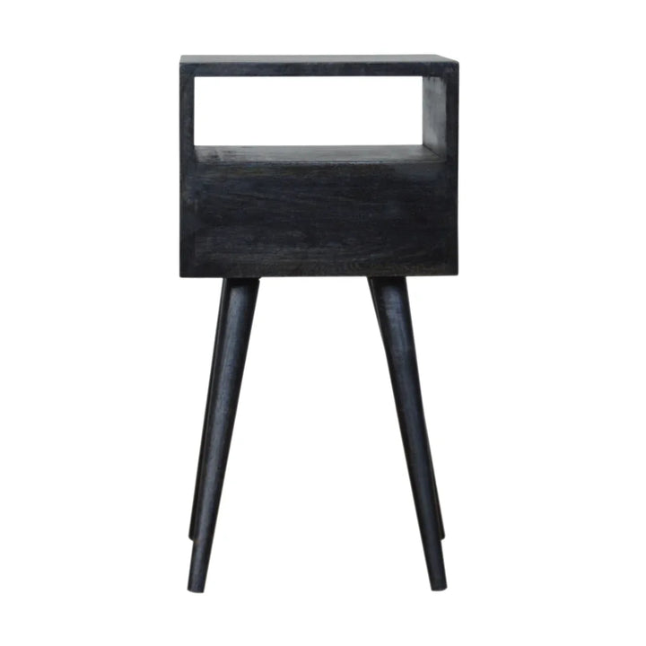 Mini Ash Black Bedside - TidySpaces