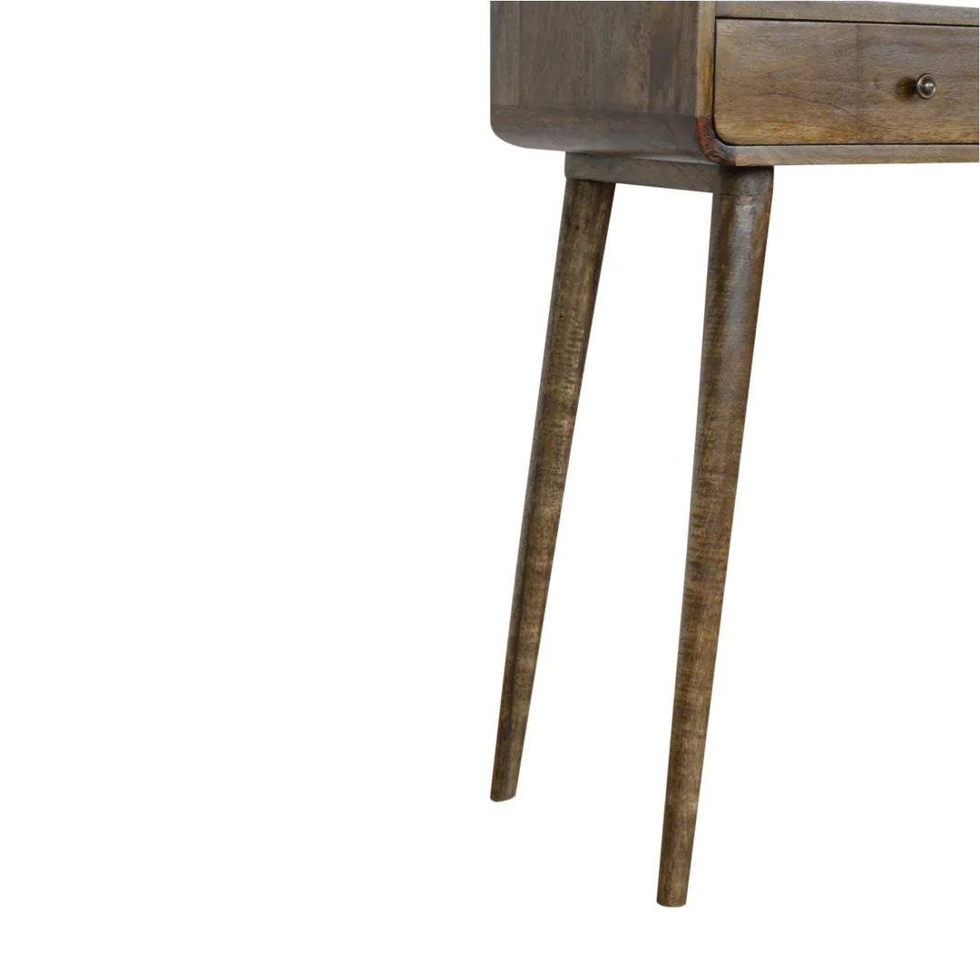 Curved Grey-wash Console Table - TidySpaces