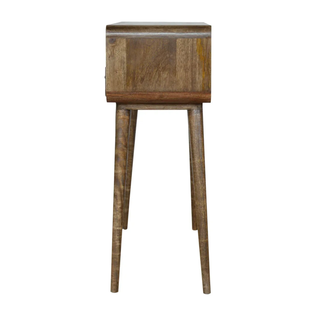 Curved Grey-wash Console Table - TidySpaces