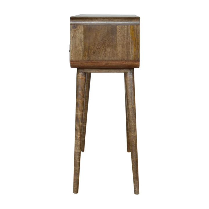 Curved Grey-wash Console Table - TidySpaces