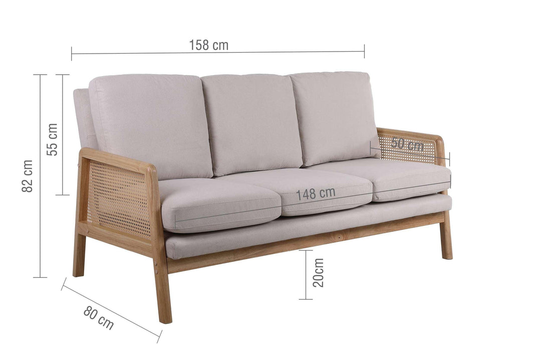 Ida 3 Seater Chair - TidySpaces