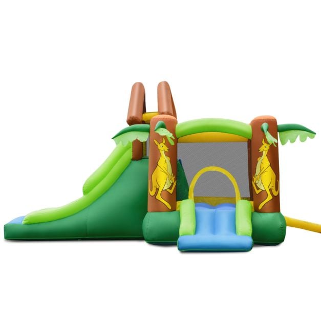 Inflatable Bounce House with Slides and Climbing Wall with Air Blower - TidySpaces