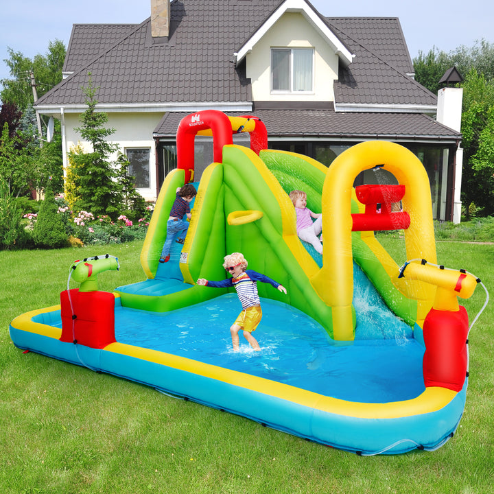 Inflatable Waterslide with Blower and Carrying Bag, for Outdoor Summer Fun