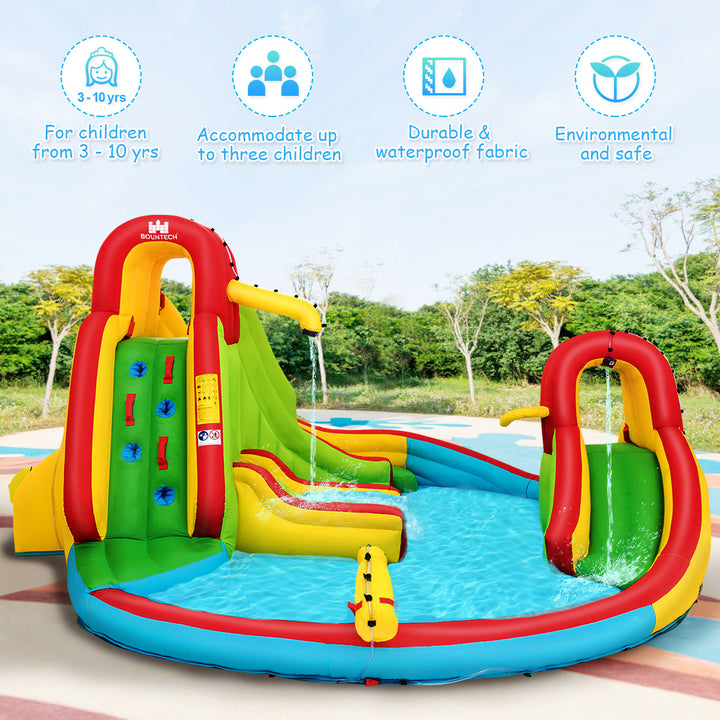 Inflatable Waterslide with Blower and Carrying Bag, for Outdoor Summer Fun