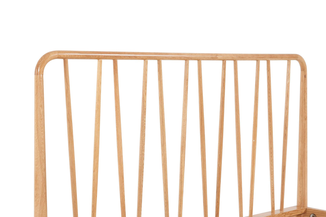 Jesper Oak Bed with Distinctive Spindled Headboard for Stylish Bedrooms