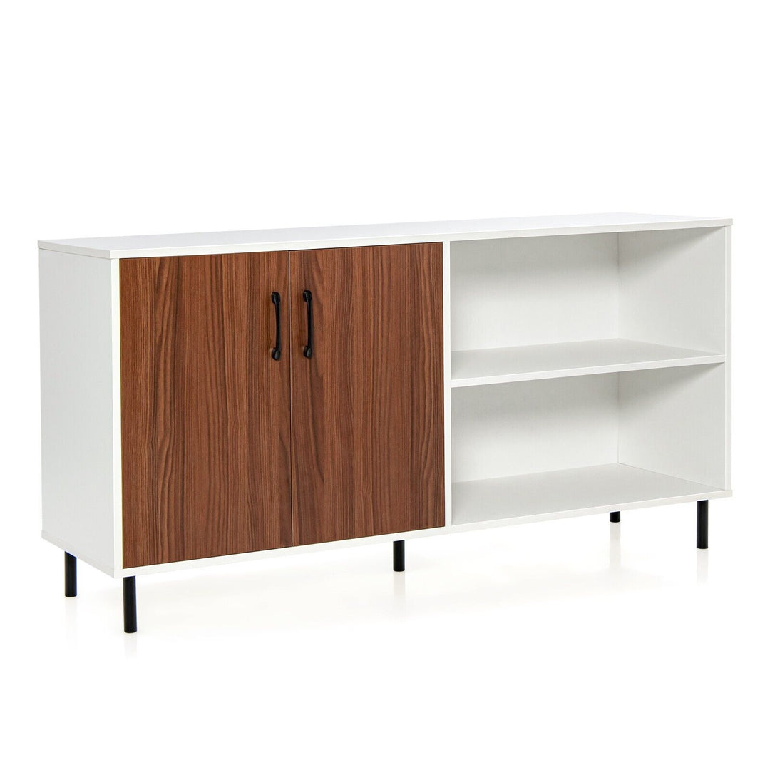 2/4 Door Kitchen Buffet Sideboard with Open Compartments - TidySpaces