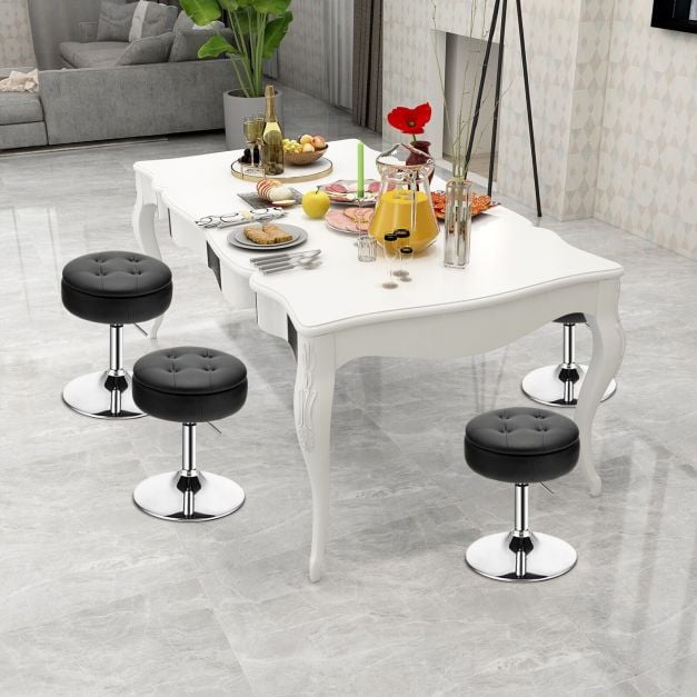 360° Swivel Vanity Stool with Removable Tray Lid
