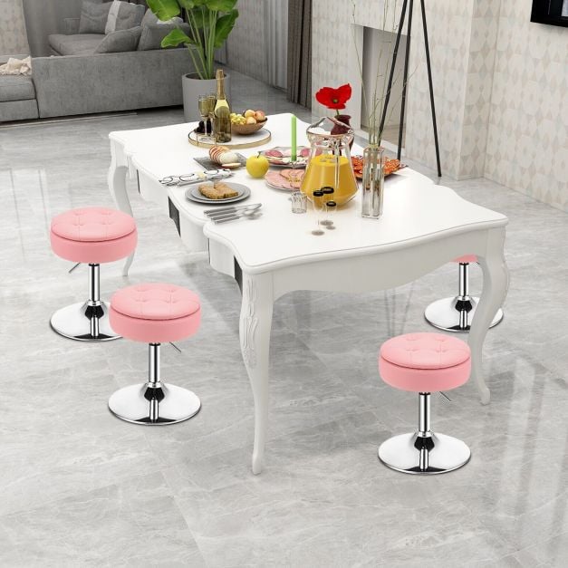360° Swivel Vanity Stool with Removable Tray Lid