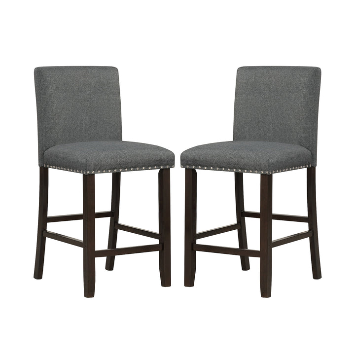 Upholstered Bar Stool Set of 2 for Dining Room, Kitchen, Restaurant - TidySpaces