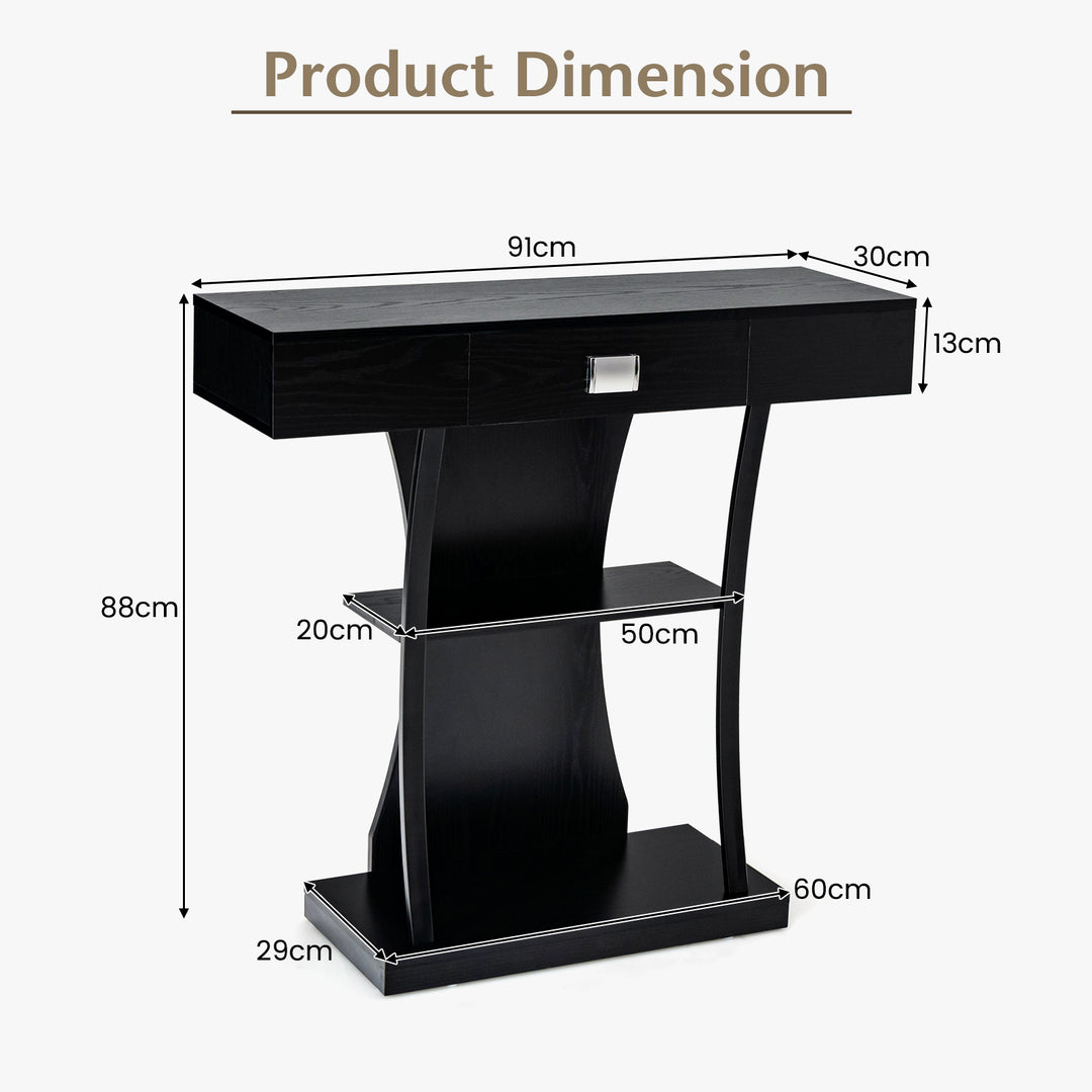 T Shaped Console Table for Small Space - TidySpaces