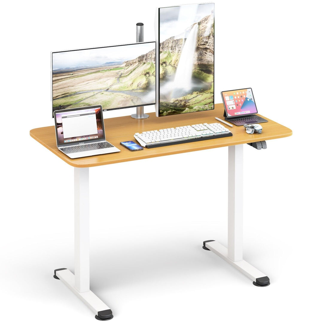 Electric Height Adjustable Standing Desk with Button Controller - TidySpaces