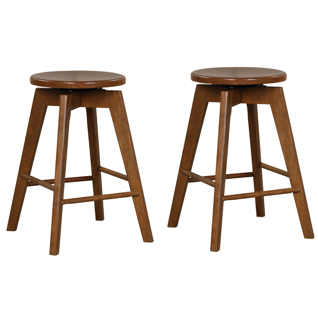 360° Swivel Counter Height Bar Chairs with Rubber Wood Frame - TidySpaces