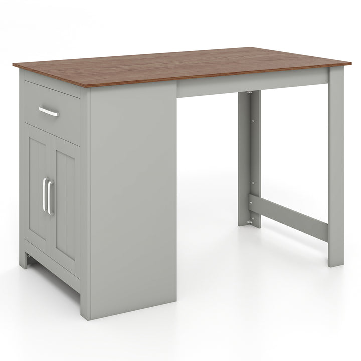 Counter Height Table with Storage Rectangular Pub Dining Table - TidySpaces