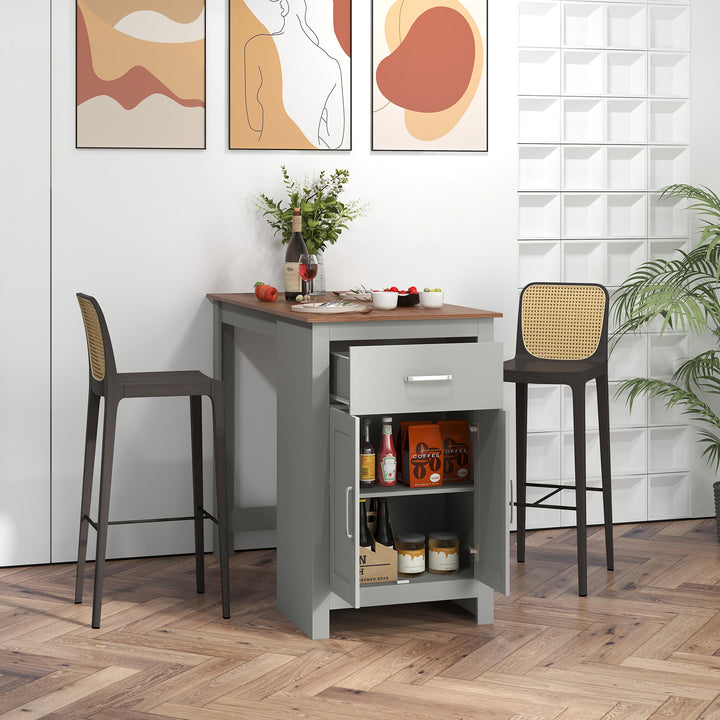 Counter Height Table with Storage Rectangular Pub Dining Table - TidySpaces