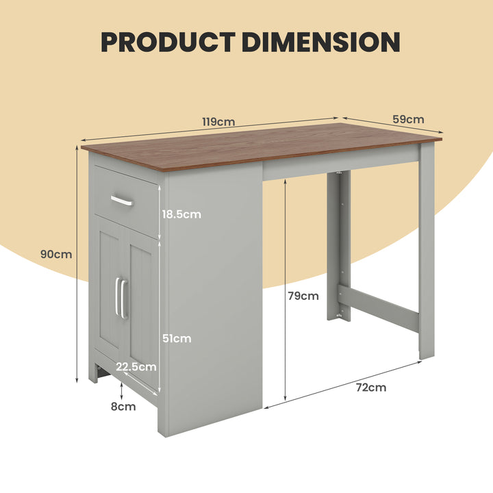 Counter Height Table with Storage Rectangular Pub Dining Table - TidySpaces