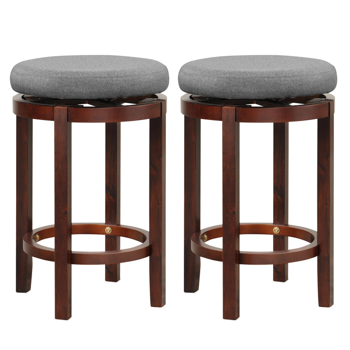 Counter Height Stool Set of 2 Grey