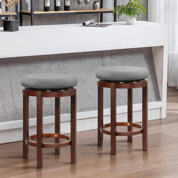 Counter Height Stool Set of 2 Grey