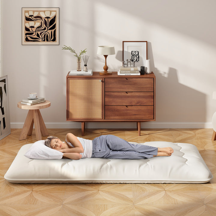 Japanese Floor Mattress with Washable Cover and Carry Bag - TidySpaces