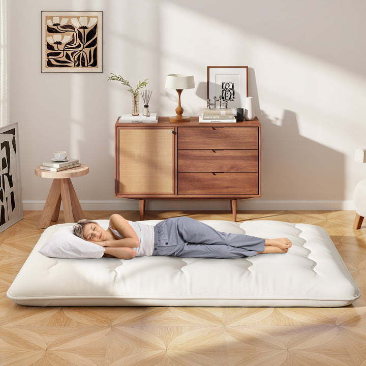 Japanese Floor Mattress with Washable Cover and Carry Bag - TidySpaces