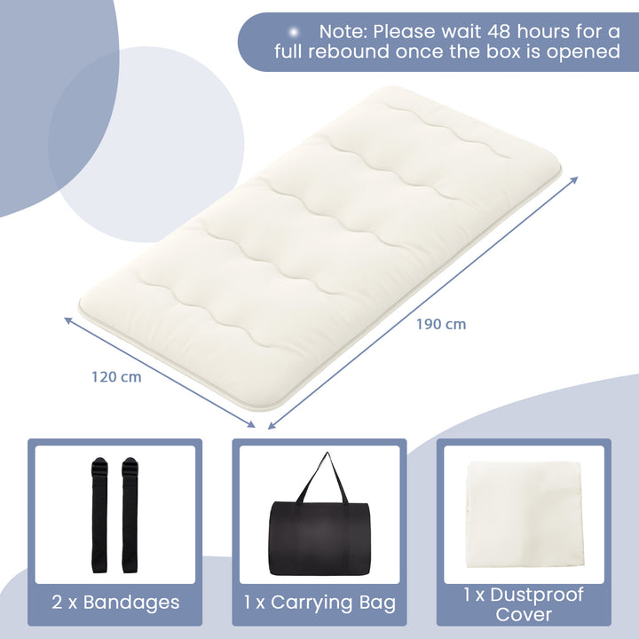Japanese Floor Mattress with Washable Cover and Carry Bag - TidySpaces