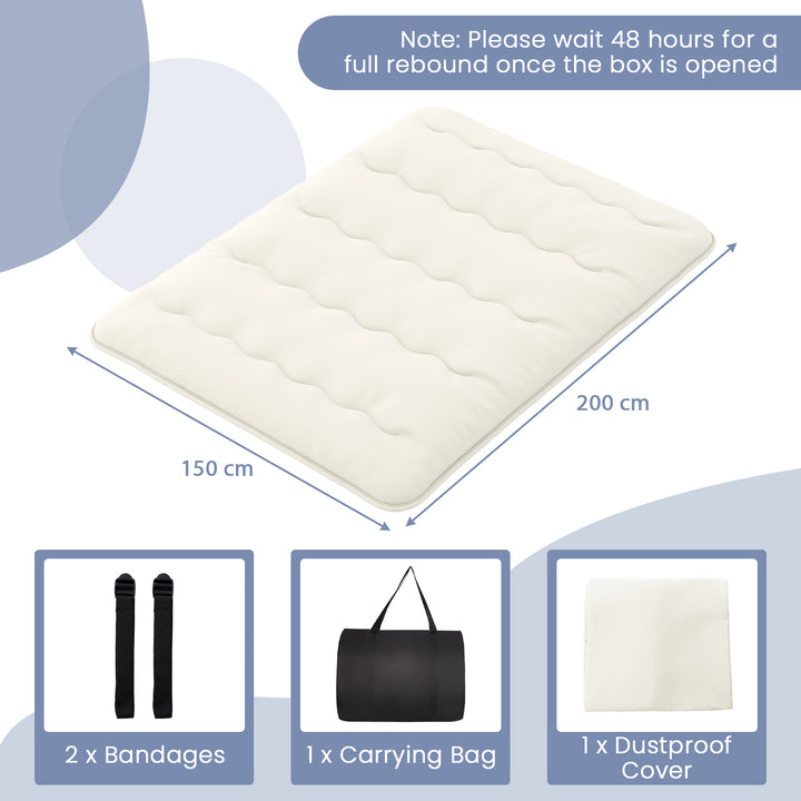 Japanese Floor Mattress with Washable Cover and Carry Bag - TidySpaces
