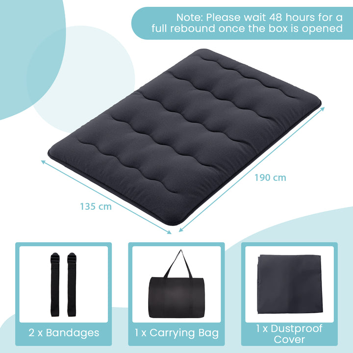 Japanese Floor Mattress with Washable Cover and Carry Bag - TidySpaces