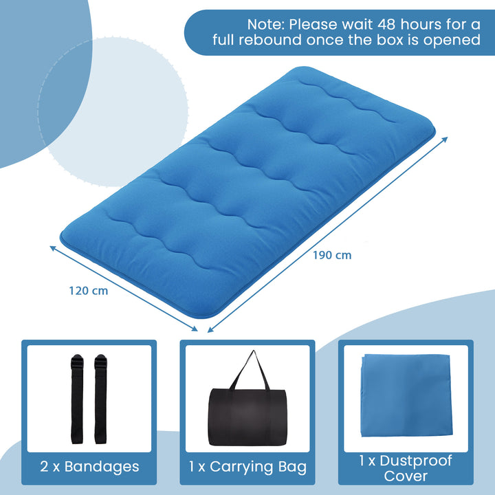 Japanese Floor Mattress with Washable Cover and Carry Bag - TidySpaces