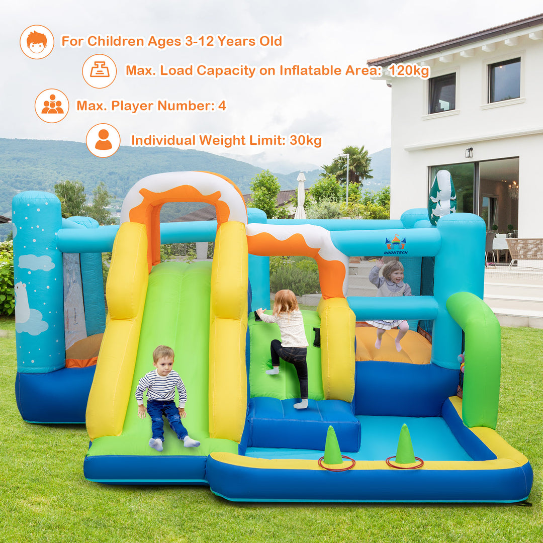 Jumbo Inflatable Bounce Castle with Long Slide Large Ball Pit Blower NOT Included