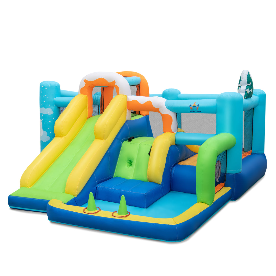 Jumbo Inflatable Bounce Castle with Long Slide Large Ball Pit Blower NOT Included